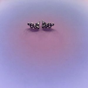 silver snake earrings